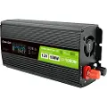 Green Cell - DC-AC strøminverter - DC 12 V - 500 watt - utgangskontakter: 1 - svart