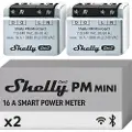 Shelly PM Mini Gen3 sett med 2 styreenheter, WiFi/Bluetooth
