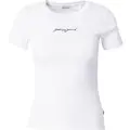 GUESS Gj Sl Cn Embro Slim Rib Kortarmet T-skjorte