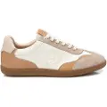 Carmela for woman. 16206007-BEIGE Leather trainers 162060 beige (37), Flat, Laces, Casual