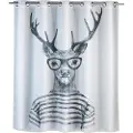 Wenko Mr Deer dusjforheng, tekstil, 180x200 cm, WENKO
