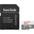 SanDisk Ultra - Flashminnekort (microSDXC til SD-adapter inkludert) - 128 GB - Class 10 - microSDXC UHS-I