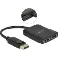 DeLOCK DisplayPort 1.4 Splitter 1 x DisplayPort to 2 x DisplayPort MST - Video/lyd-splitter - 2 x DisplayPort - stasjonær