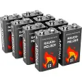 Absina 401005-8 9 V-blokbatteri Alkali-mangan 9 V 8 stk