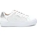 Carmela for woman. 16205801-PLATA Leather trainers 162058 white (36), Flat, Laces, Casual