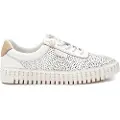Carmela for woman. 16232701-BLANCO Leather trainers 162327 white (35), Flat, Laces, Casual