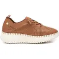 Carmela for woman. 16236901-CAMEL Leather trainers 162369 brown (38), Flat, Laces, Casual
