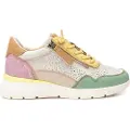 Carmela for woman. 16227406-AQUA Leather trainers 162274 multicolour (39), Flat, Laces, Zip, Casual, Multicolor