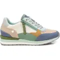 Refresh for woman. 17263003-JEANS Leather trainers 172630 multicoloured (41), Flat, Laces, Zip, Casual, Multicolor