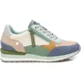Refresh for woman. 17263003-JEANS Leather trainers 172630 multicoloured (41), Flat, Laces, Zip, Casual, Multicolor