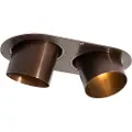 QAZQA Avrundet nedfelt spot mørk bronse GU10 70 mm justerbar 2-lys - Installa