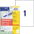 Avery Universaletiketter Avery 210x297 mm, hvid med Ultragrip +30% ekstra indhold - (65 ark)