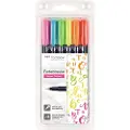 Tombow Brush pen Fudenosuke hård neon ass. farver (6 stk.)