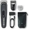 Braun BG5350, Sort, Sølv, 0,5 mm, 1,1 cm, Lade, AC / batteri, 100 min
