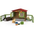 Schleich Rabbit hutch with 3 rabbits