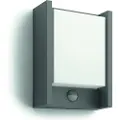 Philips Arbour utendørs vegglampe med sensor, LED 6W, antrasitt