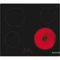 Bosch Serie 4 PKE611BB2E, Sort, Innebygget, 60 cm, Keramisk, Glass-keramikk, 4 zone(s)