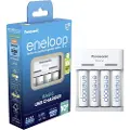Panasonic Eneloop BQ-CC61 USB-batterilader med 4x AA oppladbare batterier