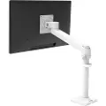 Ergotron NX - Monteringssett (armmontering, tilbehørsfastvare, sokkel, stang, svingtapp) - for Skjerm - hvit - skjermstørrelse: inntil 34 - skrivebordsmonterbar