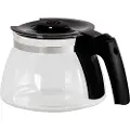 Melitta 6603038, Jug, Enjoy Glas: Type 100201, 1017-02, Svart, Rustfritt stål, Gjennomsiktig, Glass, 1 stykker