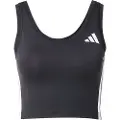 Adidas Train Essentials 3 Stripes Crop Ermeløs T-skjorte
