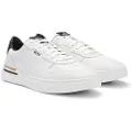 Hugo Boss for man. 50542538 Clint Tenn ltvp leather shoes white (47), Flat, Laces, Casual