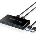 UGREEN USB 3.0 peripheral sharing switch - 4 ports USB-hub - USB 3.0 - 4 porter - Svart