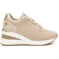 Xti for woman. 14372101-BEIGE Trainers 143721 beige (38), Fabric, 3 to 5 cm, Laces, Casual
