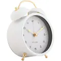 Karlsson Classic Twin, Quartz vekkerklokke, Rund, Gull, Hvit, Innendørs, 12 timers, 1 stykker