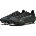 Puma ULTRA 5 PRO FG/AG Football Boots Unisex, Shoes, Black/Silver/Bright Aqua, 40.5