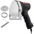 Vevor elektrisk shawarma-kniv, 80W profesjonell tyrkisk kebabkniv, kommersiell gyroskjærer i rustfritt stål, döner kebab-kjøttskjærer med 2 blader, Φ4"/100 mm bladdiameter, 0-8 mm justerbar tykkelse
