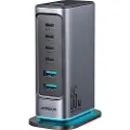 JOYROOM GaN-ladestasjon 65W med 4xUSB-C og 2xUSB - mørkegrå