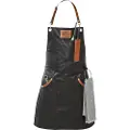 GEFU 89421, Unisex, Sort, Aluminium, Bomull, Rustfritt stål, 2 lommer, Hånd vask, 650 mm