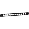 Adam hall 19 U Shaped Rack Panel With 12 D Type XLR Holes 1U
