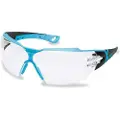 Uvex pheos cx2 - Vernebriller - avskygning: 2C-1.2 W 1 FTKN CE - klart glass - svart ramme, lyseblå ramme - PPE Category II