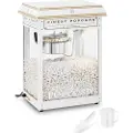Usorteret Royal Catering Popcornmaskin med Teflon, 1600 W, 5-6kg/t, hvit/gull