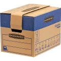 Fellowes Bankers Box SmoothMove FastFold Small - Postboks - 32,7 cm x 42,9 cm x 31 cm - stopflapper - brun - pakke med 5