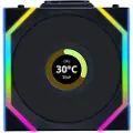 Lian Li UNI FAN SL Wireless LCD Reverse Black - Kabinettvifte - 120mm - Svart - 29 dBA