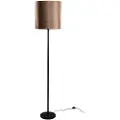 QAZQA Gulvlampe sort med fløyels skjerm krokodille 40cm - Simplo