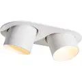 QAZQA Rund innfelt spot hvit GU10 70 mm justerbar 2-lys - Installa