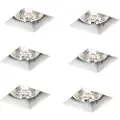QAZQA Sett med 6 nedfellbare spotter hvite GU10 70 mm uten ramme - Oneon