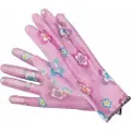 TOYA Flo Gummi hagehansker med blomster 10 lys rosa 74131