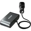 Dudao 1 til 3 Splitter for sigarettuttak med 2xUSB