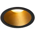 QAZQA Moderne nedfelt spotlampe sort med gull GU10 35 mm IP44 - Dept