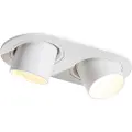 QAZQA Avrundet nedfelt spot hvit GU10 35 mm justerbar 2-lys - Installa