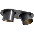 QAZQA Avrundet nedfelt spot gunmetal GU10 70 mm justerbar 2-lys - Installa