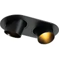 QAZQA Rund innfelt spot sort GU10 35 mm justerbar 2-lys - Installa