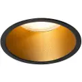QAZQA Moderne nedfelt spotlampe sort med gull GU10 70mm IP44 - Dept