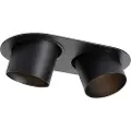 QAZQA Rund innfelt spot sort GU10 70 mm justerbar 2-lys - Installa