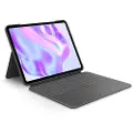 Logitech Combo Touch - Tastatur og folioveske - med styrepute - bakbelysning - Apple Smart connector - QWERTY - Nordisk (dansk/finsk/norsk/svensk) - grafitt - for Apple 11-inch iPad Pro (M4)